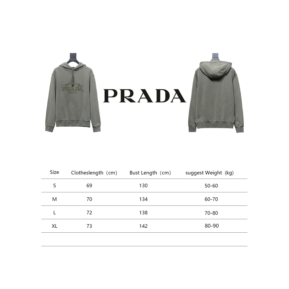  Prada 24Fw medal letter patch hoodie