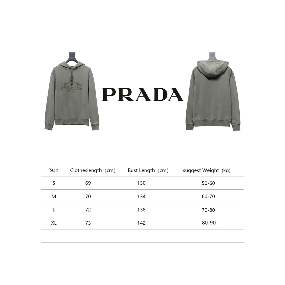 Prada 24Fw medal letter patch hoodie