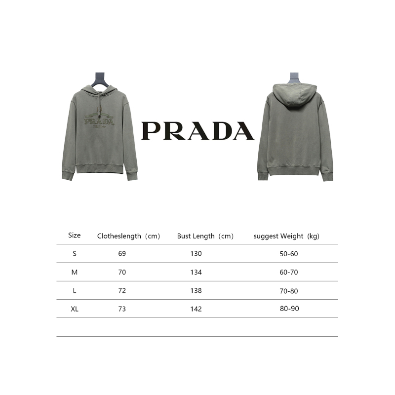  Prada 24Fw medal letter patch hoodie