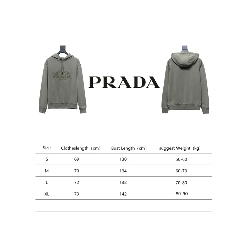 Prada 24Fw medal letter patch hoodie