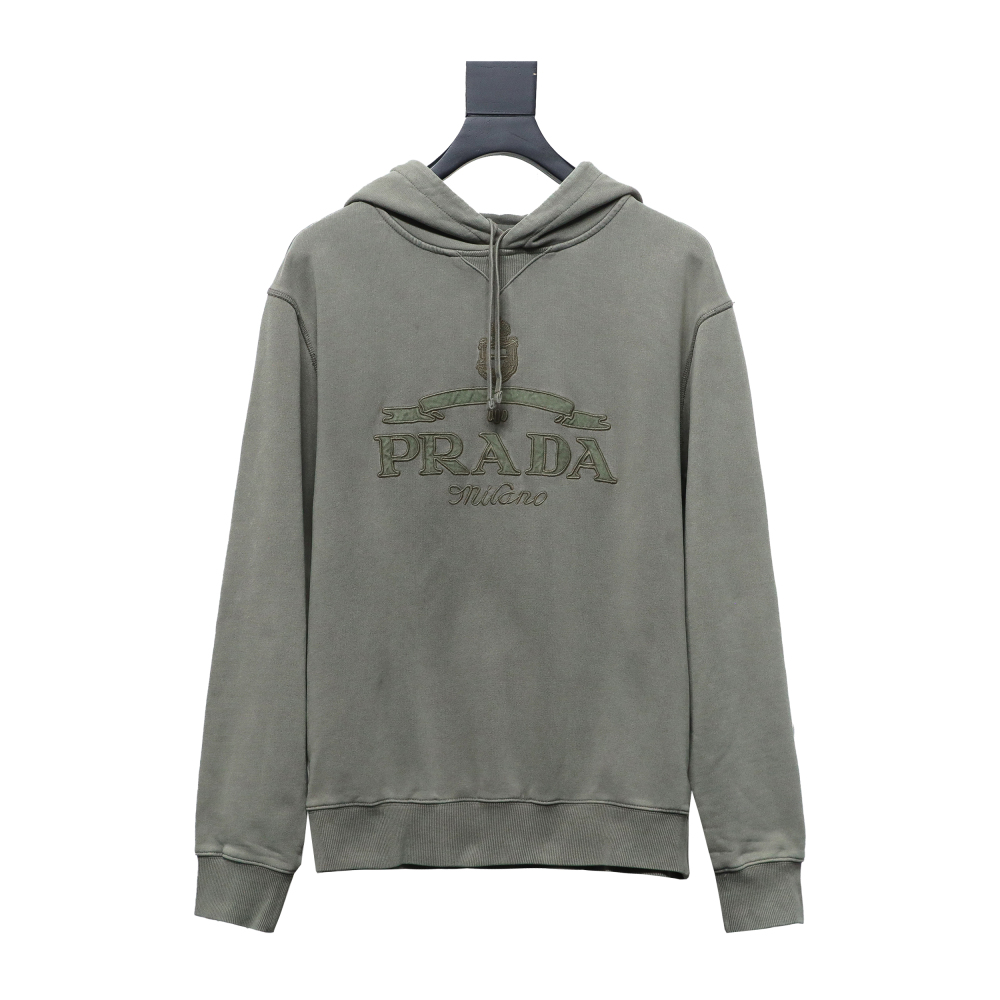  Prada 24Fw medal letter patch hoodie