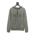  Prada 24Fw medal letter patch hoodie