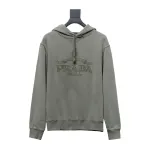 Prada 24Fw medal letter patch hoodie