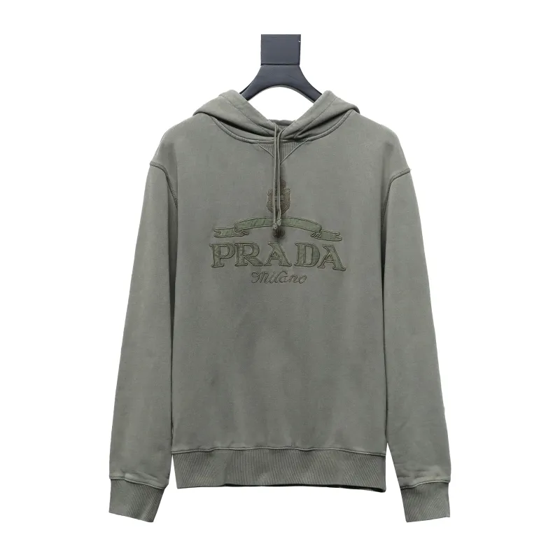 Prada 24Fw medal letter patch hoodie
