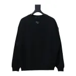 Prada 24ss round neck sweatshirt with triangle logo on the collar 1901 Hoodie