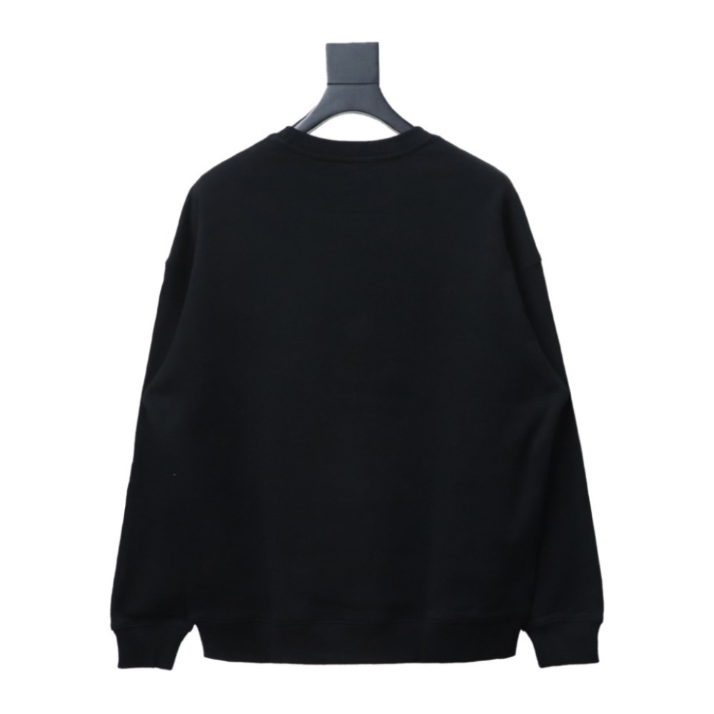 Prada 24ss round neck sweatshirt with triangle logo on the collar 1901 Hoodie