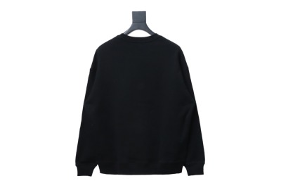 Prada 24ss round neck sweatshirt with triangle logo on the collar 1901 Hoodie 02