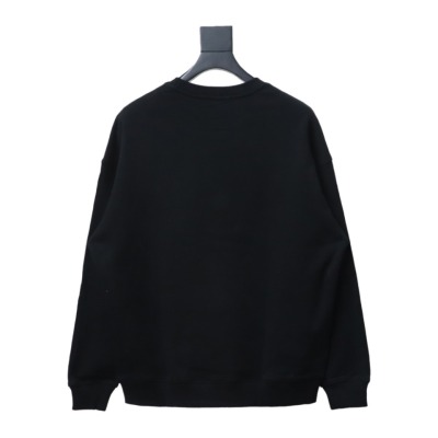  Prada 24ss round neck sweatshirt with triangle logo on the collar 1901 Hoodie 02