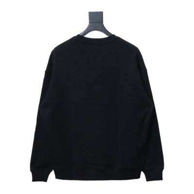 Prada 24ss round neck sweatshirt with triangle logo on the collar 1901 Hoodie 02