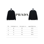  Prada 24ss round neck sweatshirt with triangle logo on the collar 1901 Hoodie