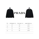Prada 24ss round neck sweatshirt with triangle logo on the collar 1901 Hoodie
