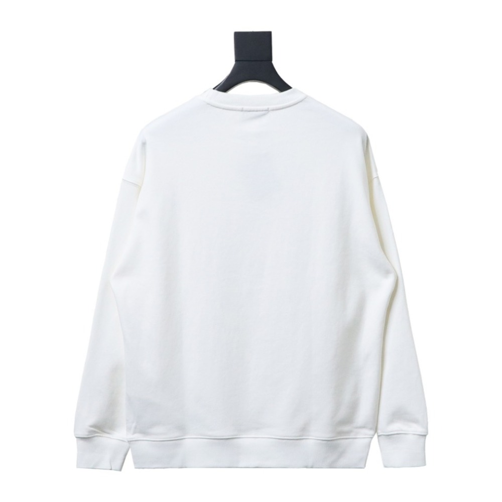  Prada 24ss round neck sweatshirt with triangle logo on the collar 1902 Hoodie