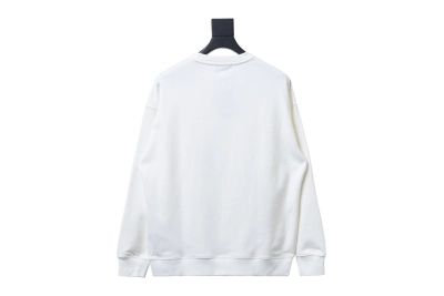 Prada 24ss round neck sweatshirt with triangle logo on the collar 1902 Hoodie 02