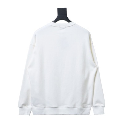  Prada 24ss round neck sweatshirt with triangle logo on the collar 1902 Hoodie 02