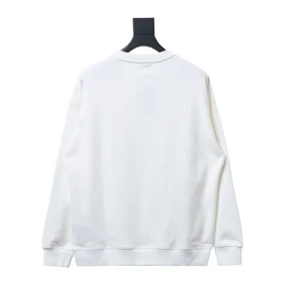 Prada 24ss round neck sweatshirt with triangle logo on the collar 1902 Hoodie 02
