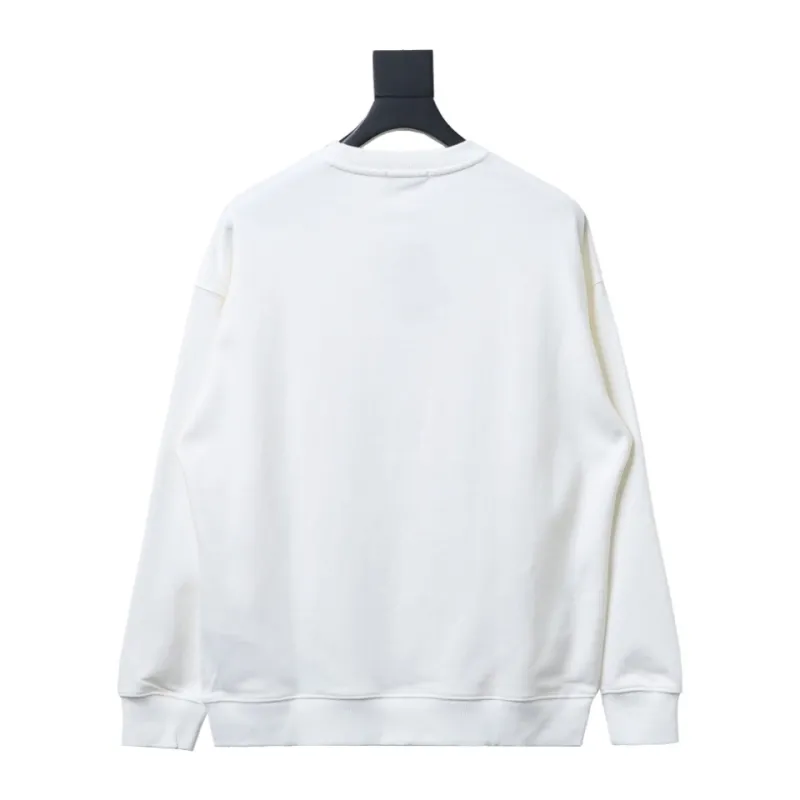 Prada 24ss round neck sweatshirt with triangle logo on the collar 1902 Hoodie
