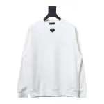 Prada 24ss round neck sweatshirt with triangle logo on the collar 1902 Hoodie