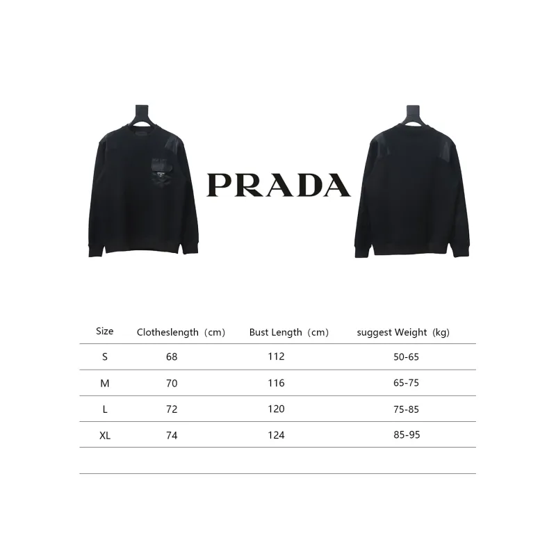 Prada chest pocket crew neck sweatshirt 1901 Hoodie