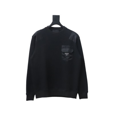  Prada chest pocket crew neck sweatshirt 1901 Hoodie 01