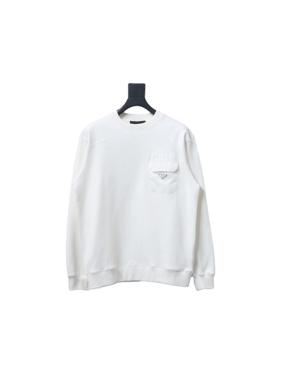 Prada chest pocket crew neck sweatshirt 1902 Hoodie 01