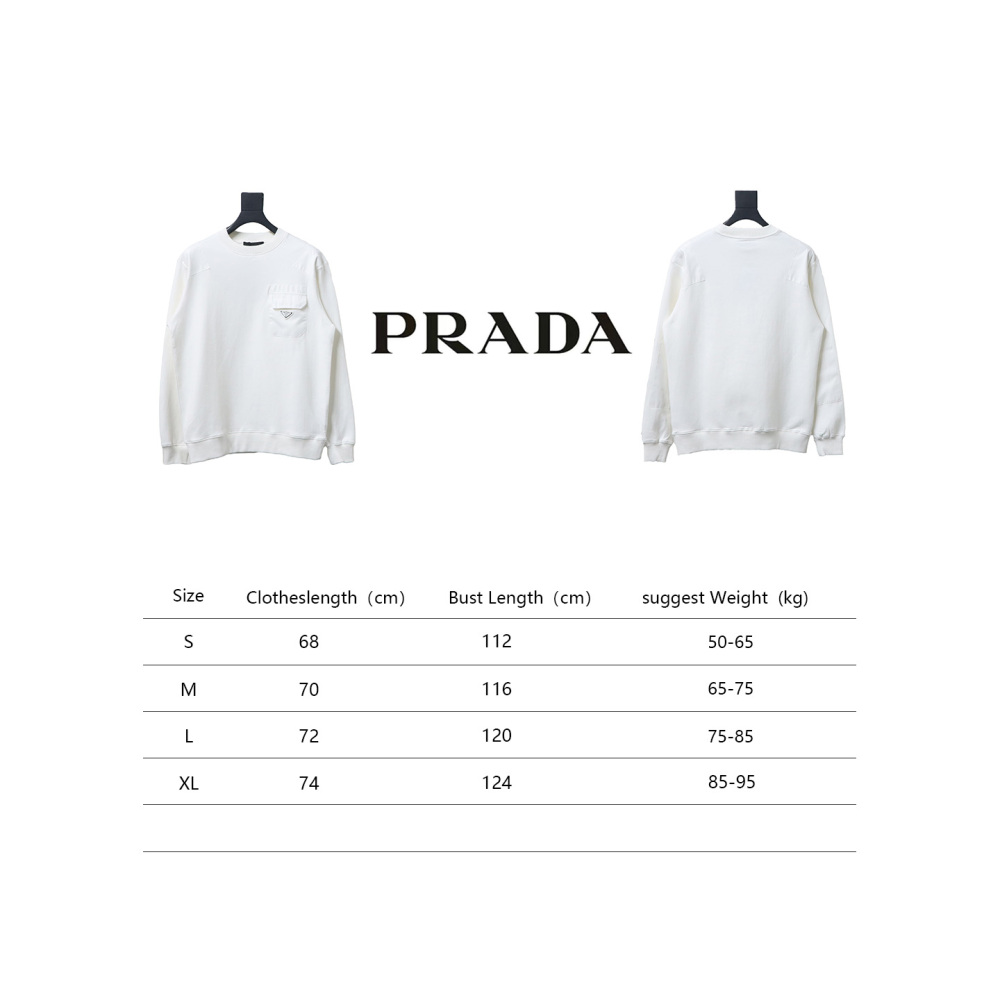  Prada chest pocket crew neck sweatshirt 1902 Hoodie