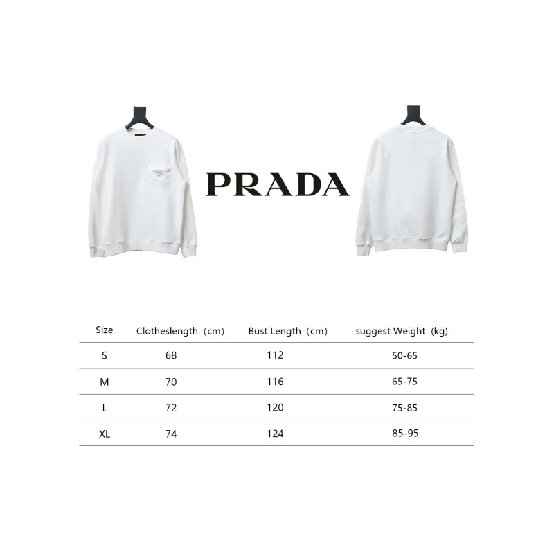 Prada chest pocket crew neck sweatshirt 1902 Hoodie