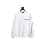  Prada classic red stripe round neck sweatshirt 1901 Hoodie