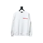 Prada classic red stripe round neck sweatshirt 1901 Hoodie