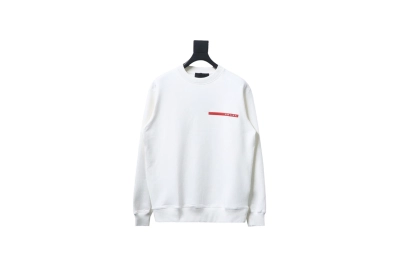 Prada classic red stripe round neck sweatshirt 1901 Hoodie 01