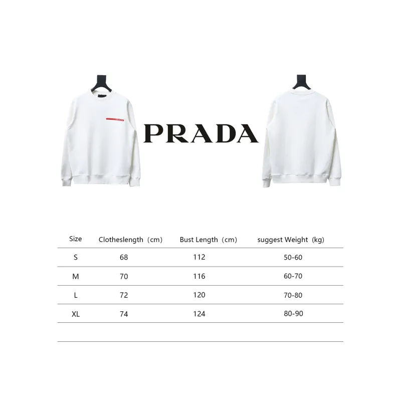 Prada classic red stripe round neck sweatshirt 1901 Hoodie