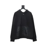 Prada collar triangle nylon pocket hooded sweatshirt Hoodie