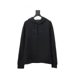 Prada Hooded sweatshirt with embroidered logo on chest Hoodie