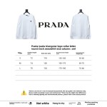  Prada round neck sweatshirt with triangle logo on the collar 1901 Hoodie