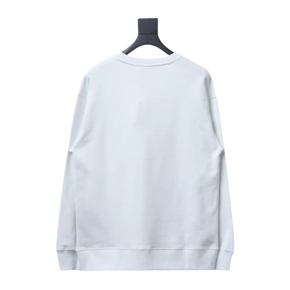 Prada round neck sweatshirt with triangle logo on the collar 1901 Hoodie
