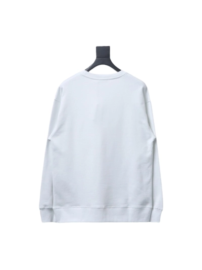 Prada round neck sweatshirt with triangle logo on the collar 1901 Hoodie 02