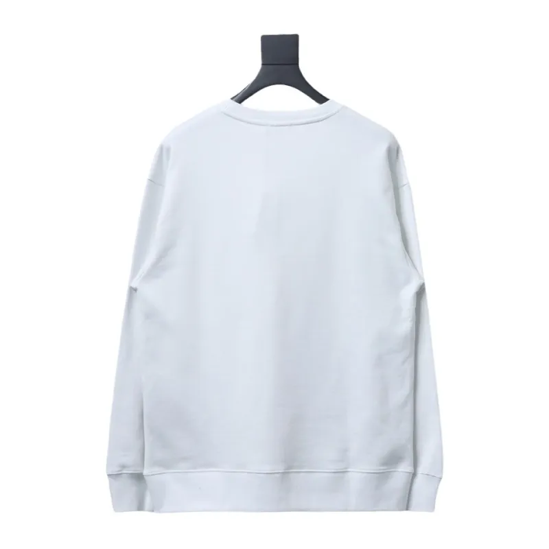 Prada round neck sweatshirt with triangle logo on the collar 1901 Hoodie