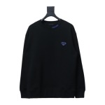  Prada round neck sweatshirt with triangle logo on the collar 1902 Hoodie