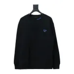 Prada round neck sweatshirt with triangle logo on the collar 1902 Hoodie