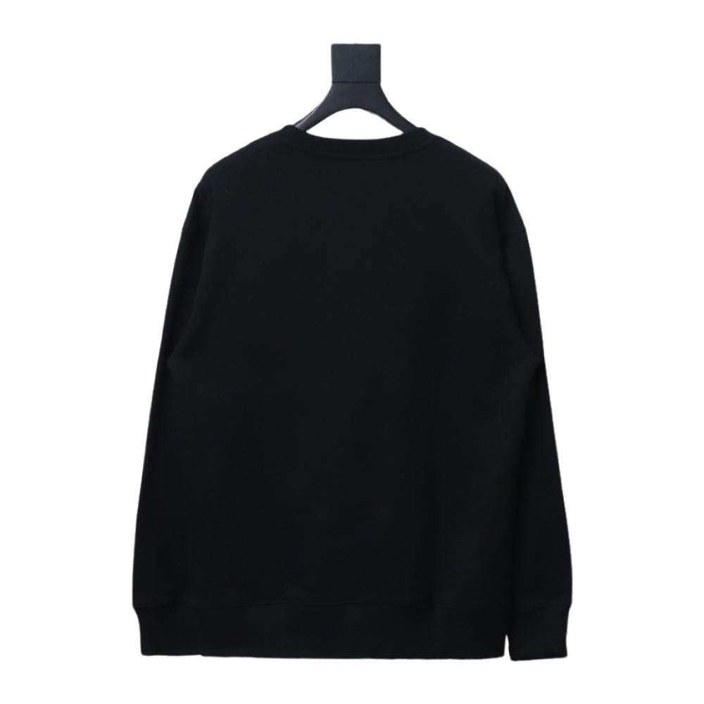  Prada round neck sweatshirt with triangle logo on the collar 1902 Hoodie