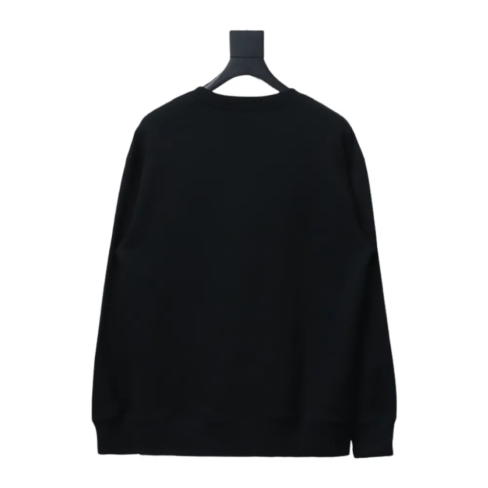 Prada round neck sweatshirt with triangle logo on the collar 1902 Hoodie