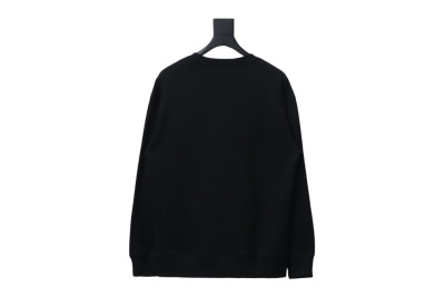 Prada round neck sweatshirt with triangle logo on the collar 1902 Hoodie 02