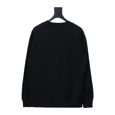 Prada round neck sweatshirt with triangle logo on the collar 1902 Hoodie 02