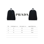  Prada round neck sweatshirt with triangle logo on the collar 1902 Hoodie