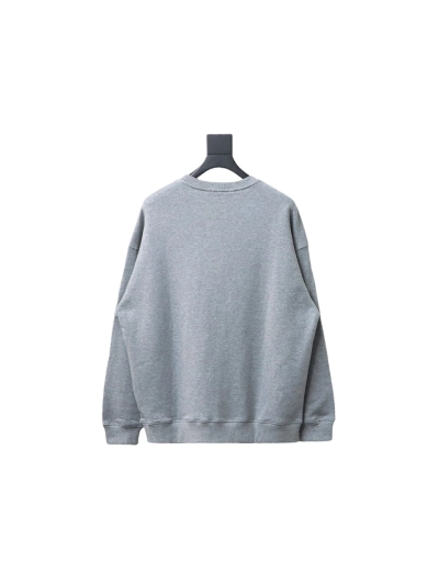 Prada round neck sweatshirt with triangle logo on the collar Hoodie 02