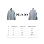 Prada round neck sweatshirt with triangle logo on the collar Hoodie