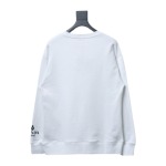  Prada round neck sweatshirt with triangle logo on the collar with large logo on the sleeve 1901 Hoodie