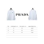  Prada round neck sweatshirt with triangle logo on the collar with large logo on the sleeve 1901 Hoodie
