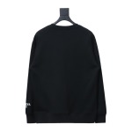 Prada round neck sweatshirt with triangle logo on the sleeve 1902 Hoodie
