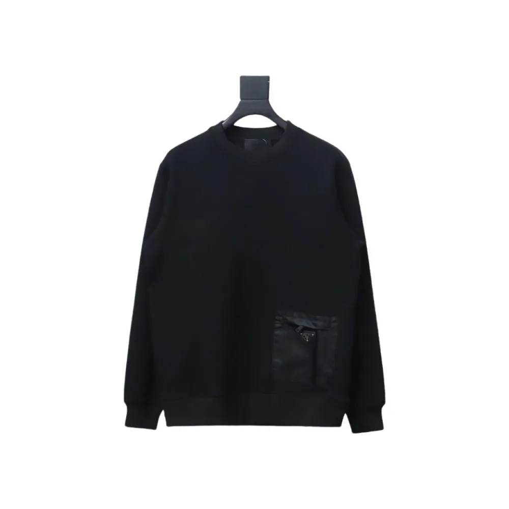 Prada triangle logo pocket round neck sweatshirt 1901 Hoodie