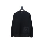  Prada triangle logo pocket round neck sweatshirt 1901 Hoodie